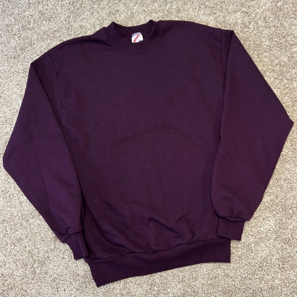 Vintage‎ Jerzees USA Purple Blank Crewneck Sweatshirt Adult Medium Made in USA
